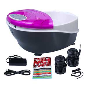 Ionic Detox Foot Bath SPA Machine System Plus Panel Control + Massage Tub Basin 2 Arrays 